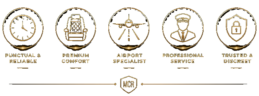 Punctual & Reliable, Premium Comfort, Airport Specialist, Professional Service, Trusted & Discreet