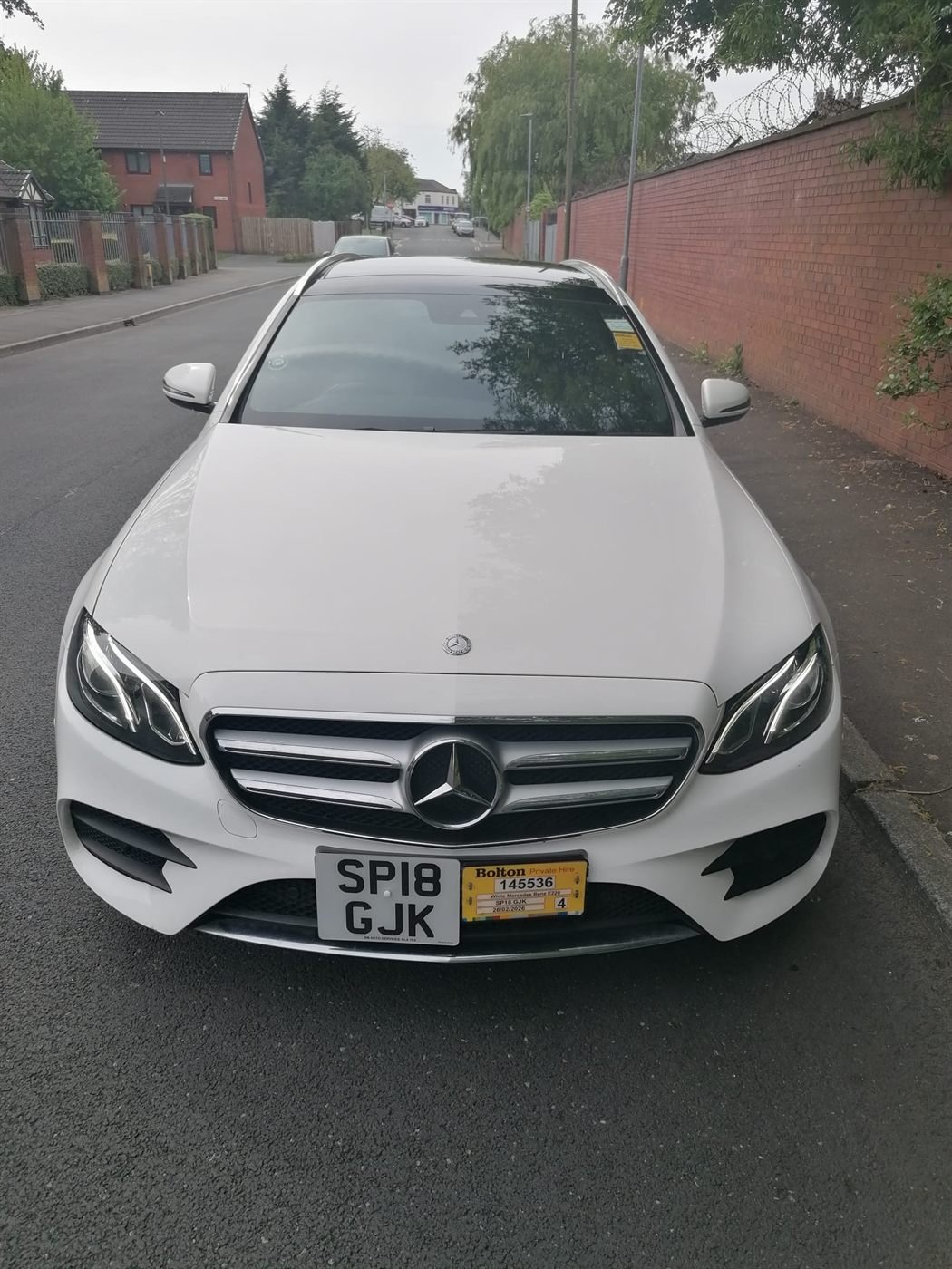 Mercedes-Benz E-Class estate used for Manchester to Blackpool transfers, front view